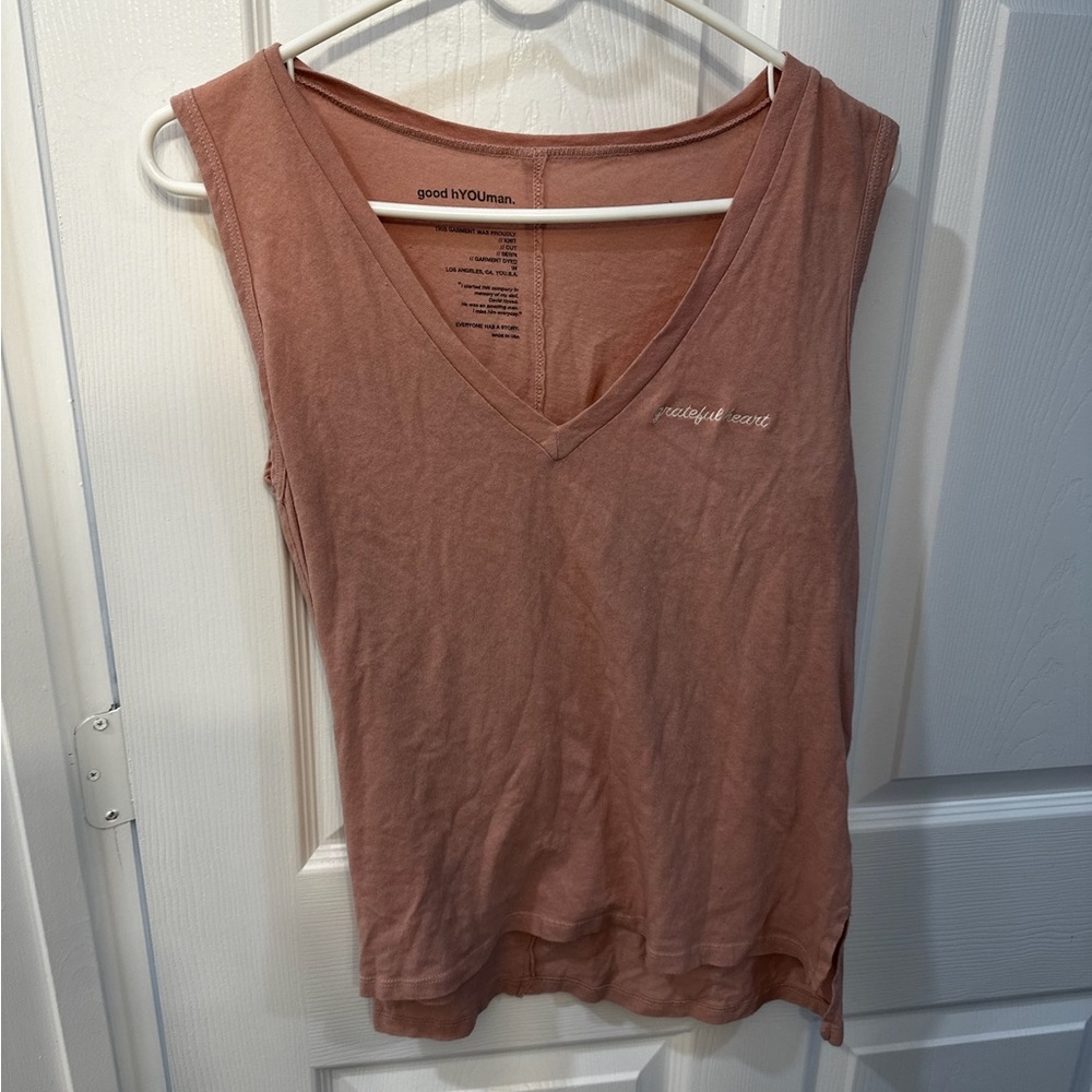 Good hYOUman Women's tan V-Neck Tank Top